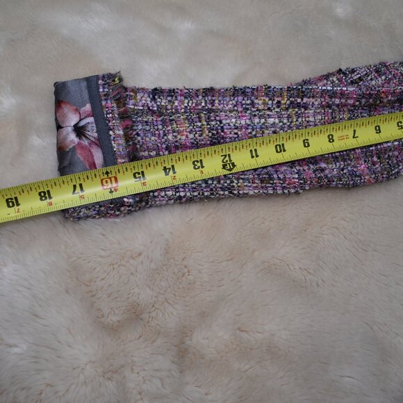 Basler Women’s Pink Gray Tweed Blazer Small-Medium Fun Vibrant Print Jacket - Picture 14 of 15